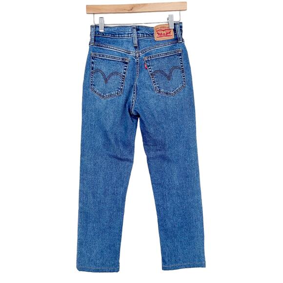 Levi's Button Fly Wedgie Straight Jeans Sz 25 - Picture 6 of 7